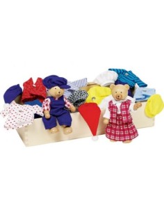 FAMILIA DE OSOS Y CAJA CON ROPA BENNA ampBENNOH