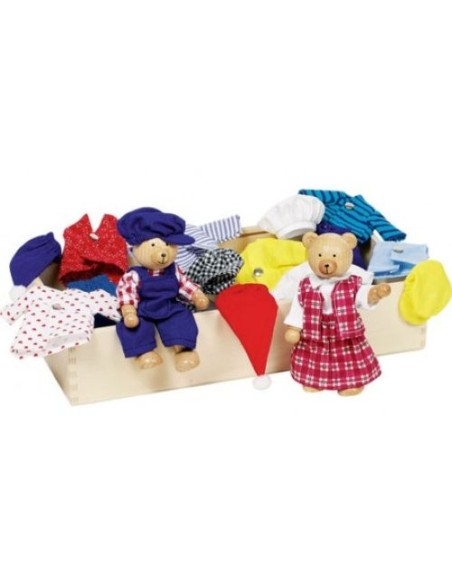 FAMILIA DE OSOS Y CAJA CON ROPA BENNA ampBENNOH