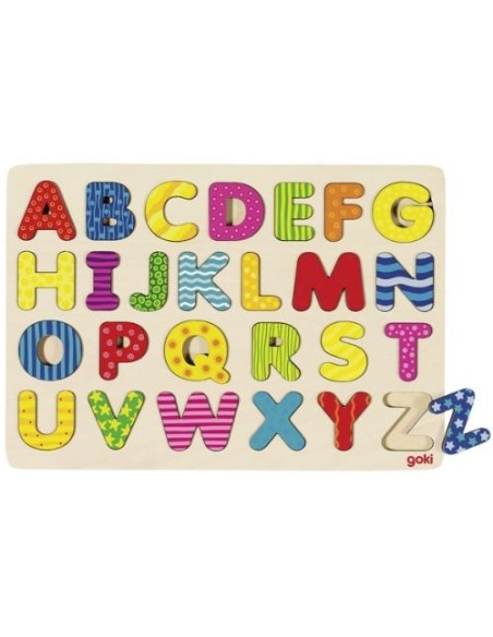 PUZZLE ABECEDARIO DE MADERA PARA COLOCAR 30X21X08 CM