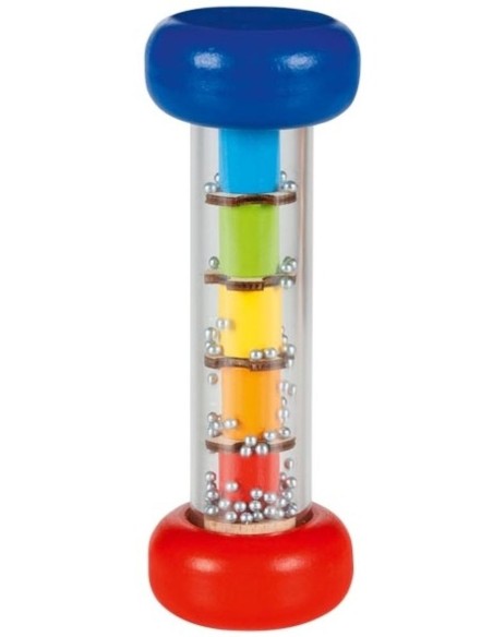 PALO DE LLUVIA 12CM MADERA PLASTICO Y BOLITAS DE ACERO