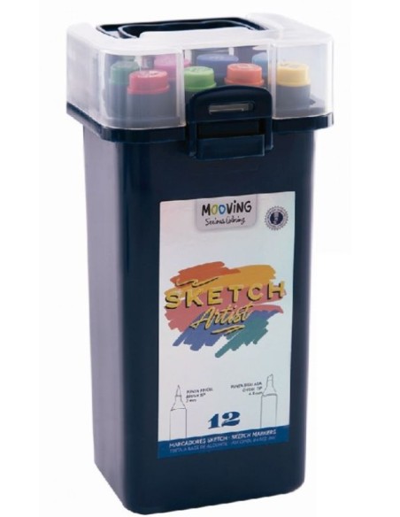 C 12 MARCADORES SKETCH COLORING