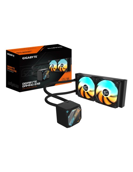 GAMING 240 Refrigeración Líquida para CPU - 2x120mm Ventiladores ARGB, mecanismo de enclavamiento deslizante, DAISY-CHAIN, Compa
