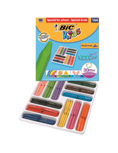 ESTUCHE 144 CERAS DE COLOR CON 12 COLORES DIFERENTES BIC 8878331