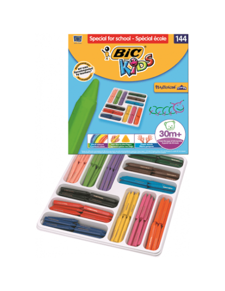 ESTUCHE 144 CERAS DE COLOR CON 12 COLORES DIFERENTES BIC 8878331