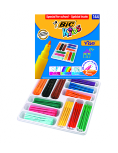ESTUCHE 144 ROTULADORES DE 12 COLORES DIFERENTES BIC 887837