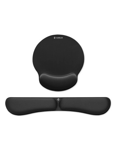 SUBMP-04E020 descansa muñecas Algodón, Licra, Espuma de memoria, Poliuretano (PU) Negro