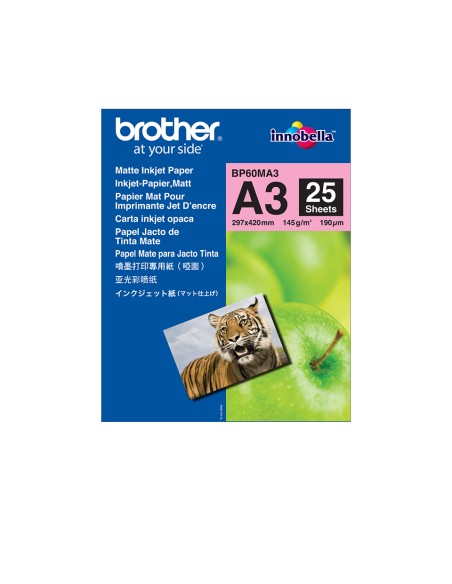 BP60MA3 papel para impresora de inyección de tinta A3 (297x420 mm) Mate 25 hojas Blanco