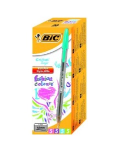 Cristal large Azul, Verde, Rosa, Violeta Bolígrafo 20 pieza(s)