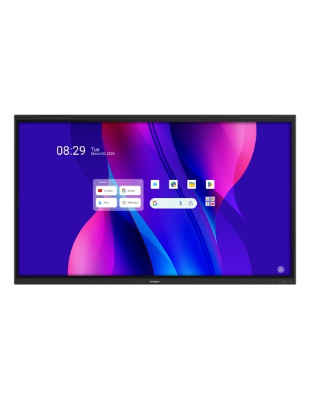Taurus Panel plano interactivo 165,1 cm (65") LCD Wifi 450 cd / m² 4K Ultra HD Negro Pantalla táctil Procesador incorporado Andr