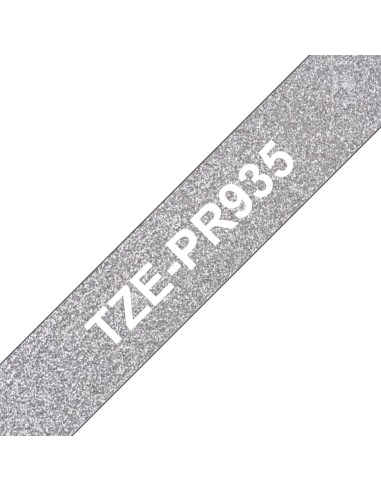TZE-PR935 cinta para impresora de etiquetas Blanco sobre plata