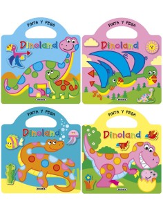 Pinta y pega dinoland surtidos
