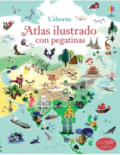 Atlas ilustrado con pegatinas