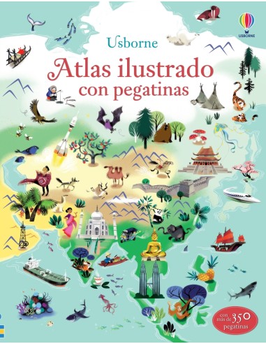 Atlas ilustrado con pegatinas