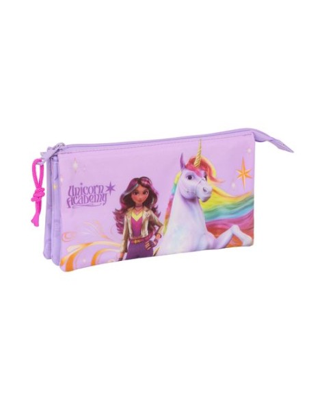 PORTATODO TRIPLE UNICORN ACADEMY 22x12x3cm