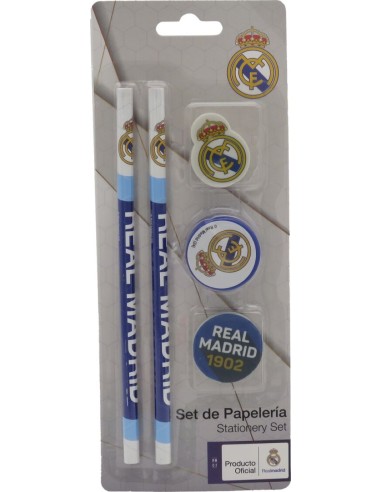 SET 5 PIEZAS ESCRITURA REAL MADRID