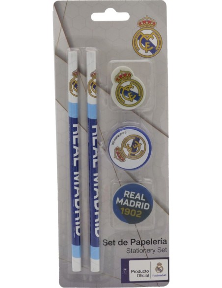 SET 5 PIEZAS ESCRITURA REAL MADRID