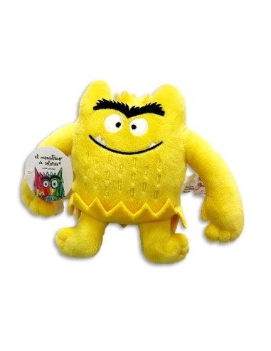Pequeno peluche monstruo de colores Amarillo 15cm