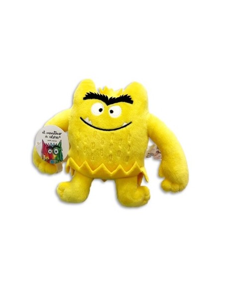 Pequeno peluche monstruo de colores Amarillo 15cm