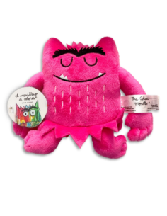 Pequeno peluche monstruo de colores Rosa 15cm