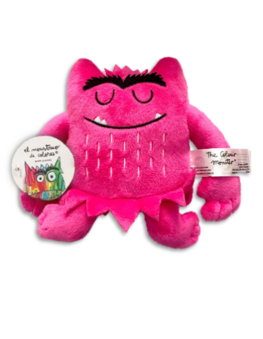Pequeno peluche monstruo de colores Rosa 15cm