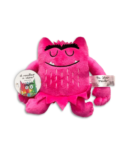 Pequeno peluche monstruo de colores Rosa 15cm