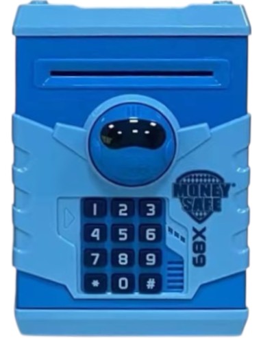 CAJA FUERTE ELECTRONICA CON ASA ROBOT AZUL