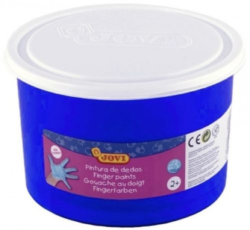 Bote pintura de dedos 500ml azul