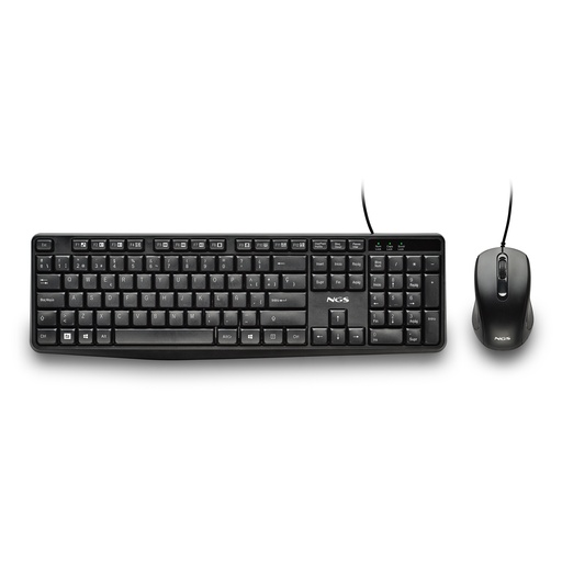 [NGS-KEYBOARD-0490] TECLADO Y RATON CON CABLE COCOA NEGRO
