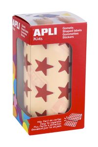 ROLLO GOMETS ESTRELLA ROJO METALIZADO AUTOADHESIVO 19,5MM