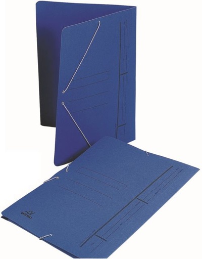 PAQ/20 CARPETAS Fº GOMAS CARTON AZUL
