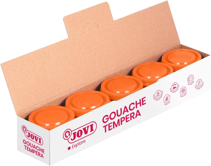 C/5 botes tempera naranja 35ml jovi