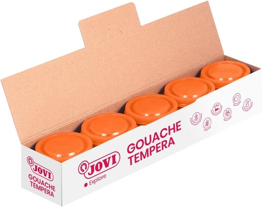 [50306] C/5 botes tempera naranja 35ml jovi