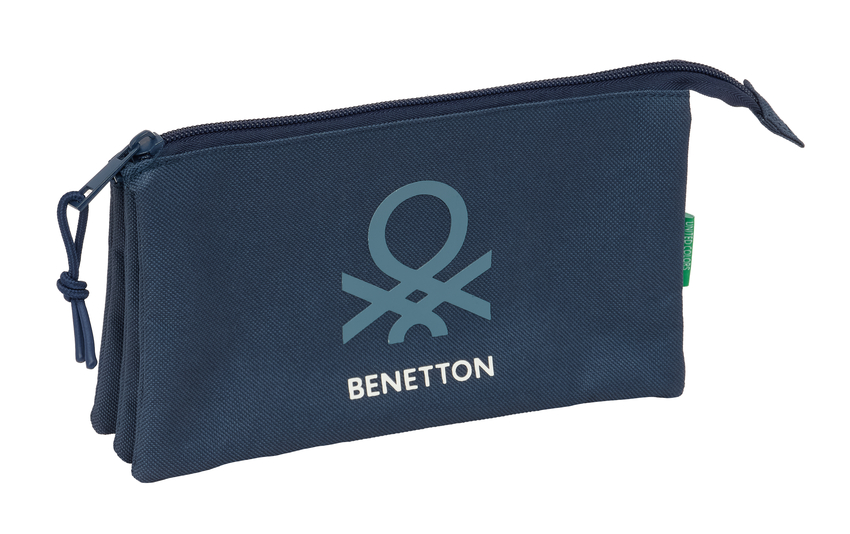 PORTATODO TRIPLE BENETTON BASICS ANTRACITA 22x12x3cm
