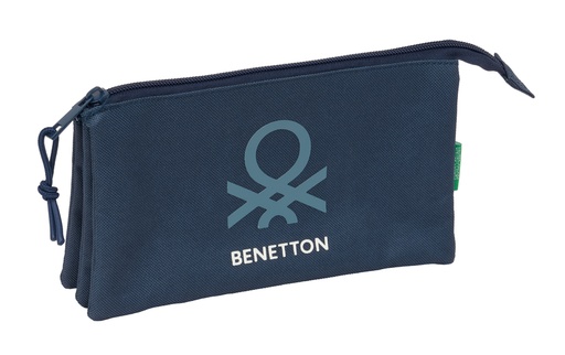 PORTATODO TRIPLE BENETTON BASICS ANTRACITA 22x12x3cm
