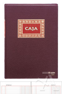 [09909] LIBRO CAJA FOLIO NATURAL 100H NUMERADAS DOHE