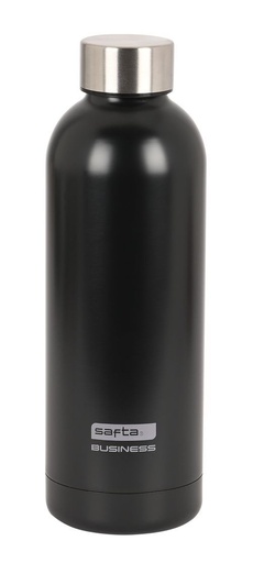 BOTELLA TERMO ACERO INOXIDABLE 500ml SAFTA BUSINESS BLACK 7x22,5cm