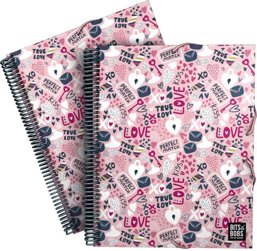 CARPETA FUNDAS CARPETA FUNDAS MAXIPLAS PP 30F B&amp;B TRUE LOVE 25,5x31x1,6cm