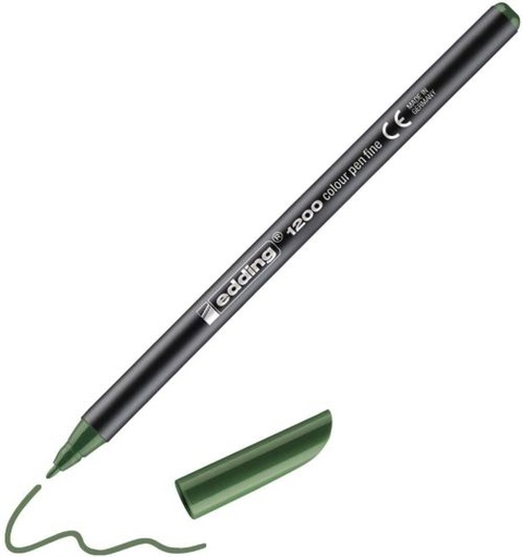 c/5 rotulador edding 1200 verde oliva 15 punta de fibra