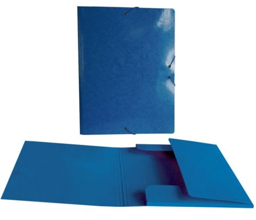 CARPETA SOLAPAS FOLIO CARTON BRILLO LASER AZUL