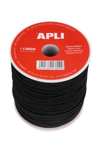 [13809] BOBINAS DE GOMA ELASTICA REDONDA 2MMX100M NEGRA