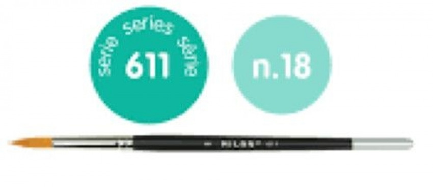 C/3 pincel sintetico redondo nº 18 serie 611 mango corto