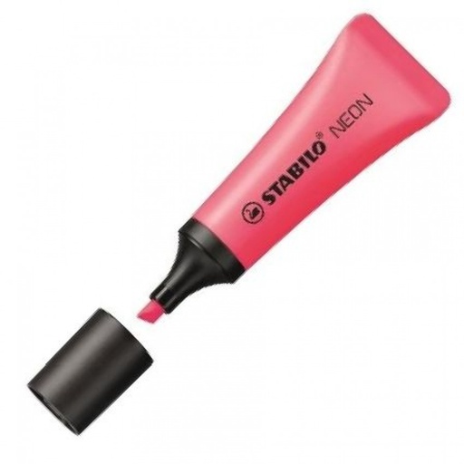 C/10 marcadores fluorescentes stabilo neon rosa