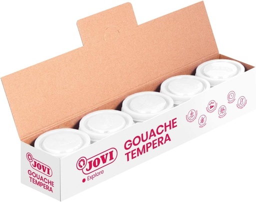 [50301] C/5 botes tempera blanca 35ml jovi