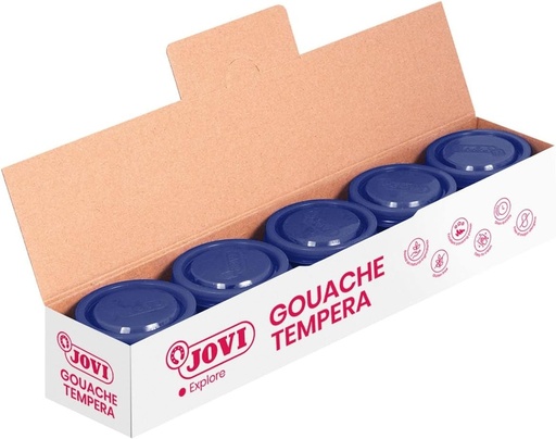 [50324] C/5 BOTES TEMPERA JOVI 35ML AZUL ULTRAMAR