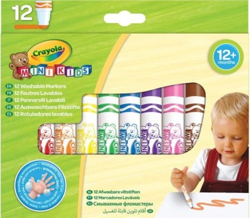 [8325] ESTUCHE 12 ROTULADORES LAVABLES CRAYOLA MINI KIDS