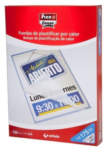 [01021600] C/100 fundas plastificar 70x110mm 125 micras brillo