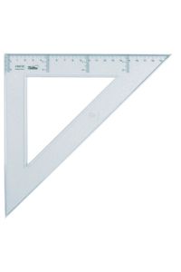 C/20 ESCUADRAS 30CM PLASTICO TRANSPARENTE SAFTA