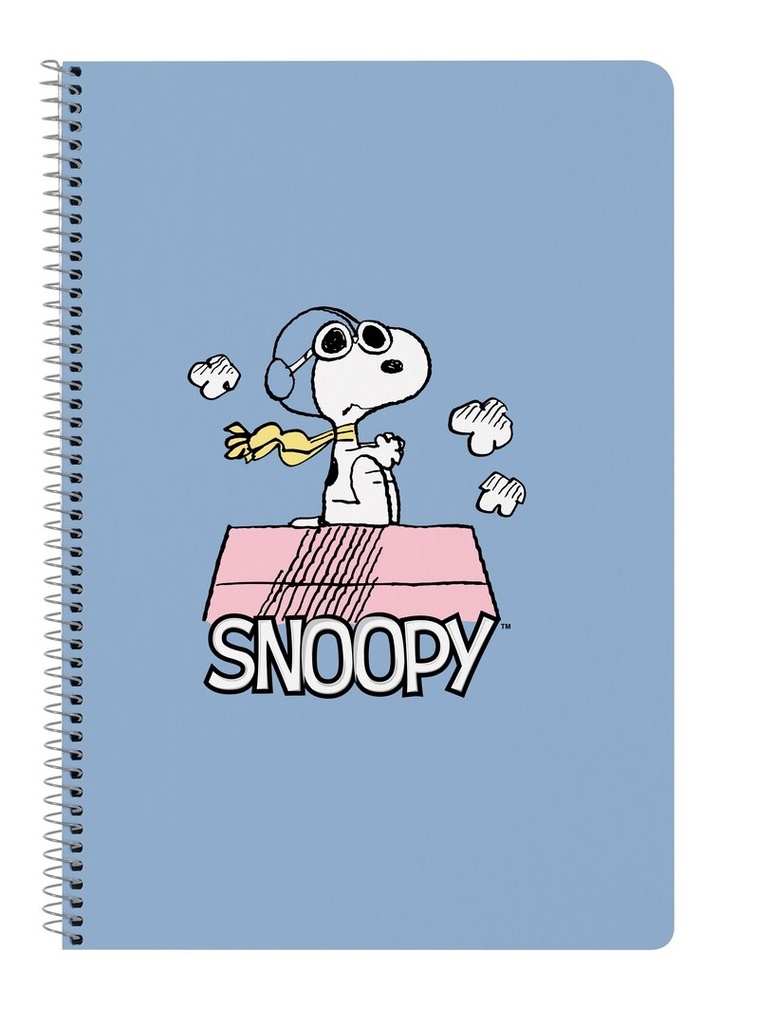 LIBRETA FOLIO 80 HOJAS TAPAS DURAS 1DISEÑO SNOOPY 21,5x31x1cm