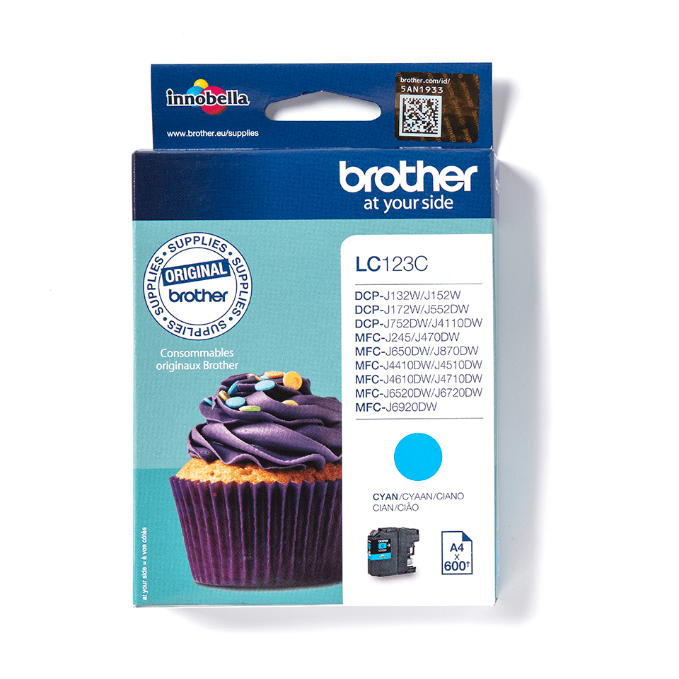 CARTUCHO TINTA COMPATIBLE BROTHER LC121C LC123C CIAN