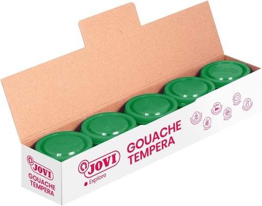 [50317] C/5 botes tempera verde medio 35ml jovi